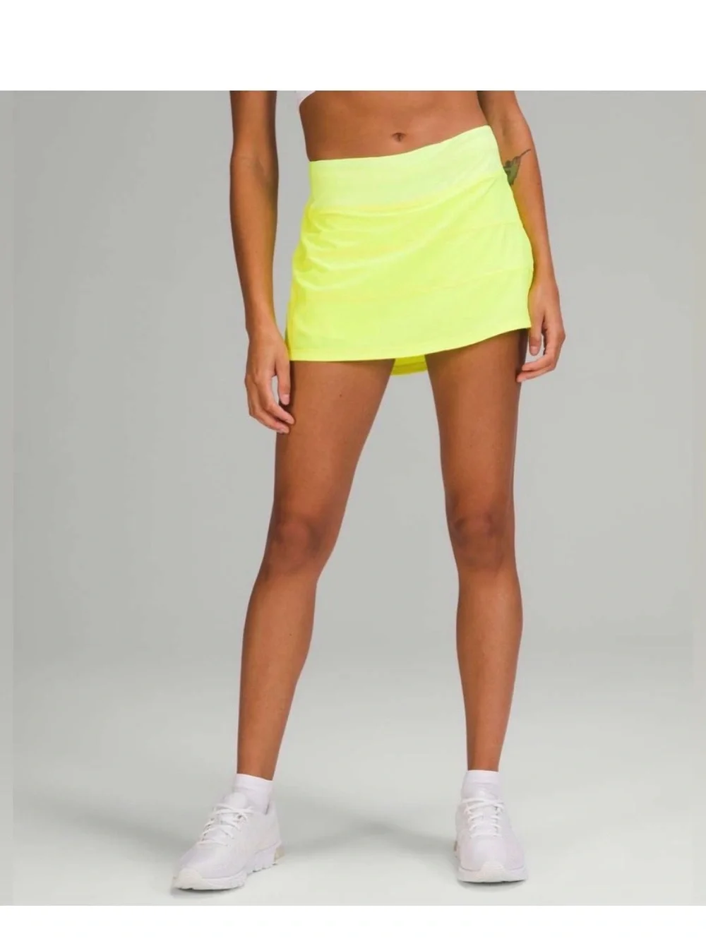 Lululemon sz 8 Pace Rival Highlight Yellow Skirt tenniscore athleisure running